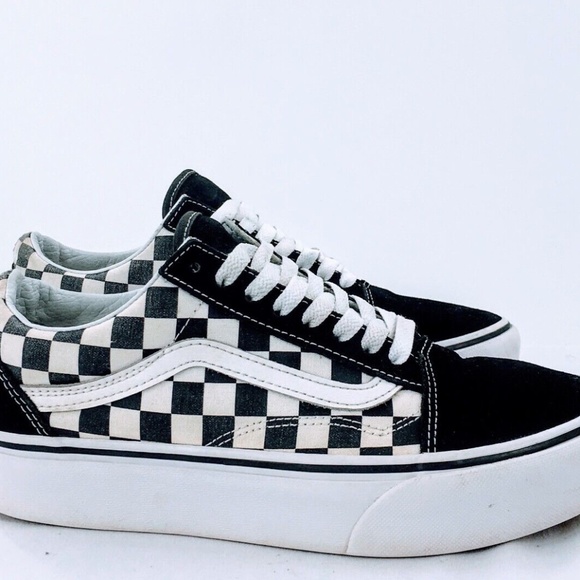 Vans Shoes Vans Old Skool Checkerboard Platform Skate Shoes
